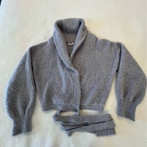 525 America Soft Gray Women's Wrap Cardigan